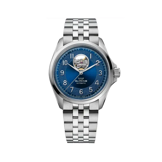 Glycine Combat Classic GL0429 Herrenuhr blau 40mm