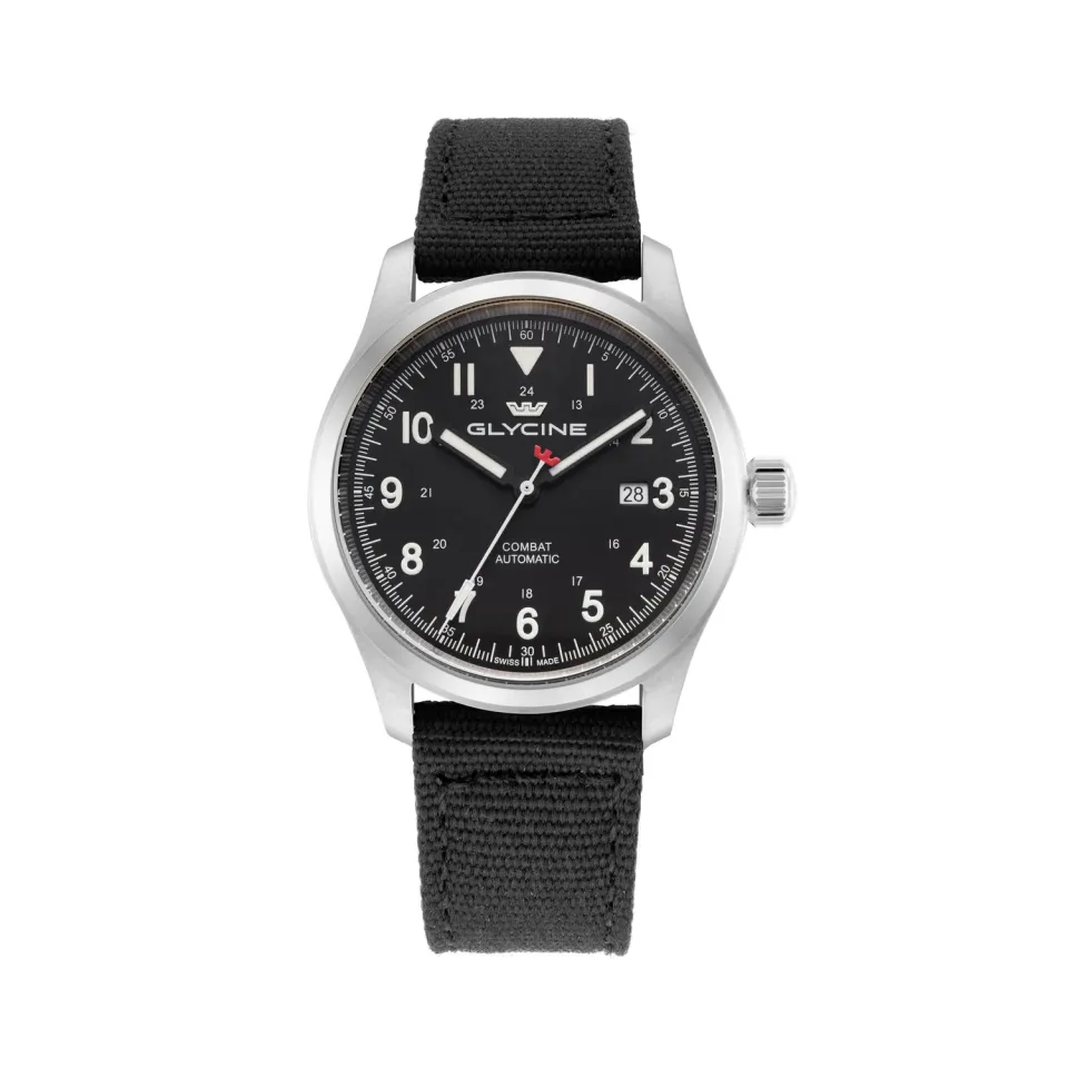 Glycine Combat Field GL0574 Herrenuhr 40mm schwarz Automatik
