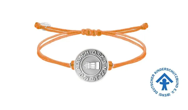 Mönchengladbach Charity Armband Krebber Kinderschutzbund Sterling Silber