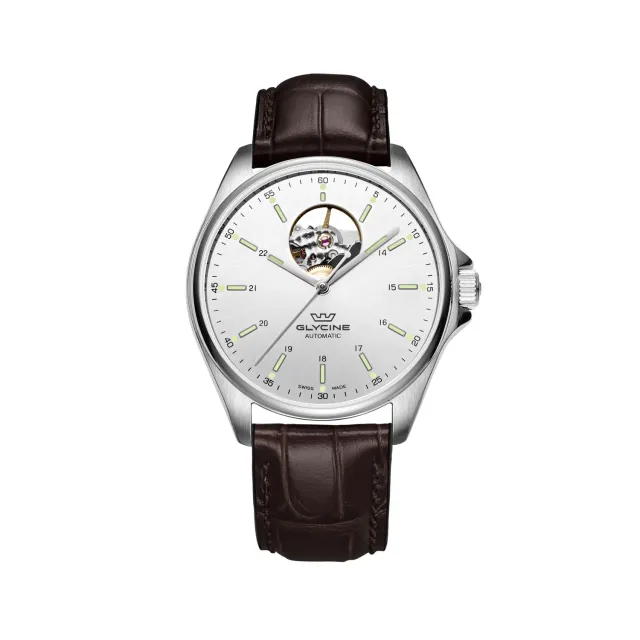 Glycine Combat Classic Open Heart GL0120 Automatikuhr 40 mm Silber
