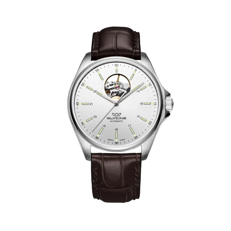 Glycine Combat Classic Open Heart GL0120 Automatikuhr 40 mm Silber