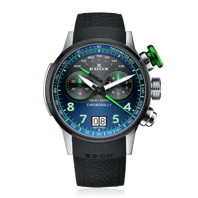 Edox Chronorally Chronograph 45 Herrenuhr