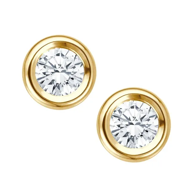Krebber Essentials EH005500 Ohrstecker Gelbgold 0,18 ct