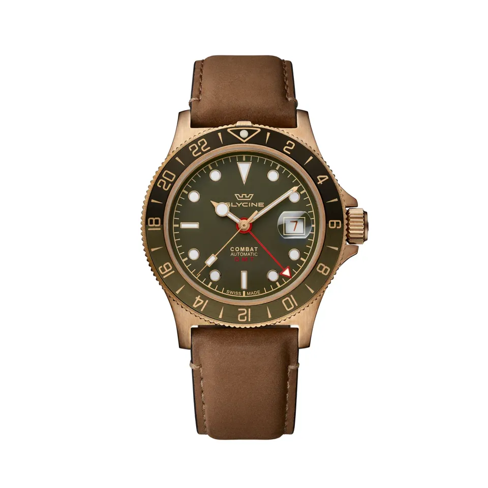 Glycine Combat Sub Sport GL0318 GMT 42mm Bronze Automatik