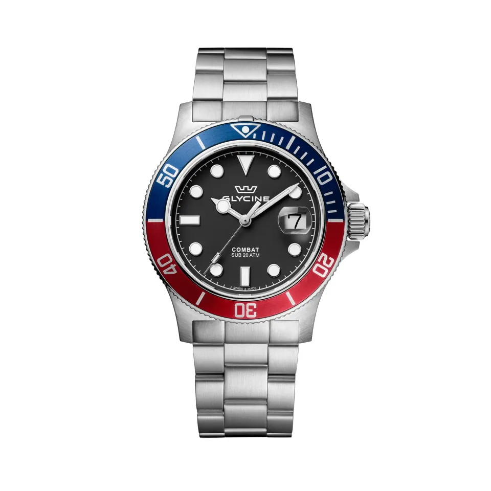 Glycine Combat Sub Sport GL1015 Quarzuhr 42 mm Schwarz