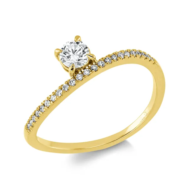 Hans Lorenz Solitaire mit Besatz Ring