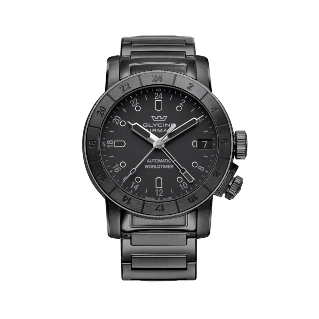 Glycine Airman GMT GL0195 Automatikuhr 46 mm schwarz