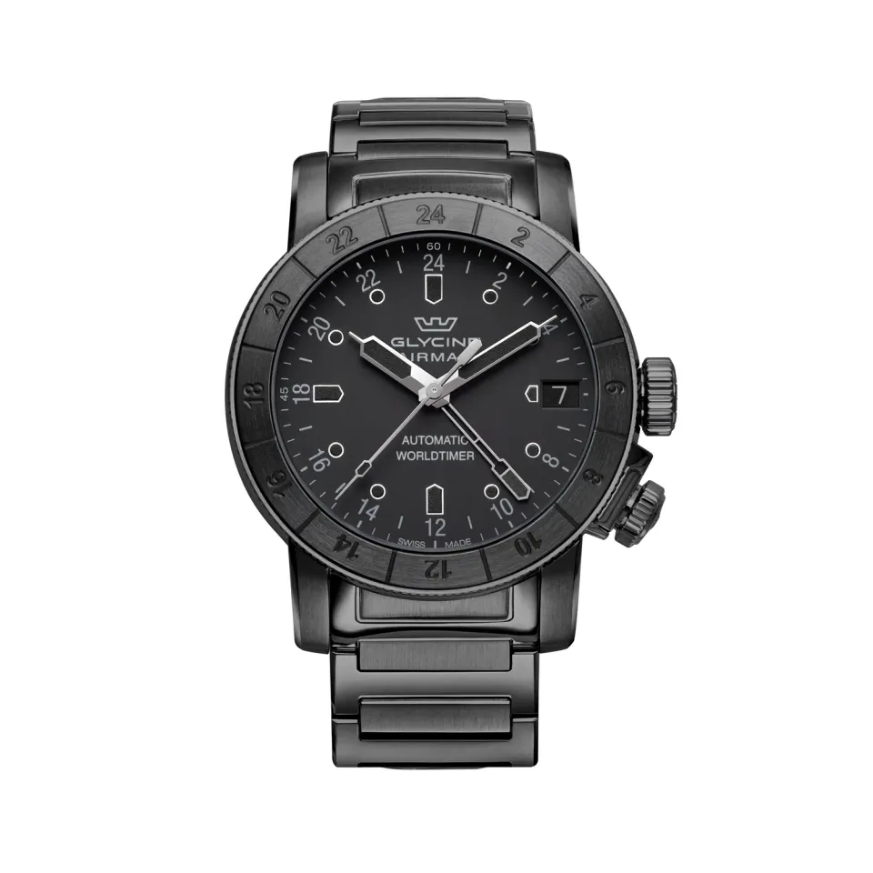 Glycine Airman GMT GL0195 Automatikuhr 46 mm schwarz