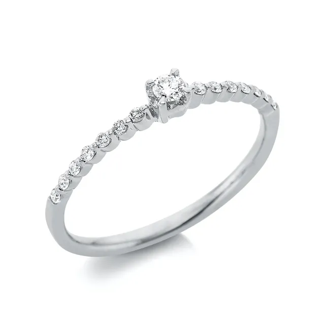 Hans Lorenz Solitaire mit Besatz Ring