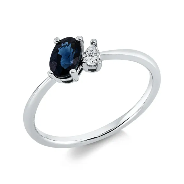 Hans Lorenz Farbstein Classic Ring mit Brillant
