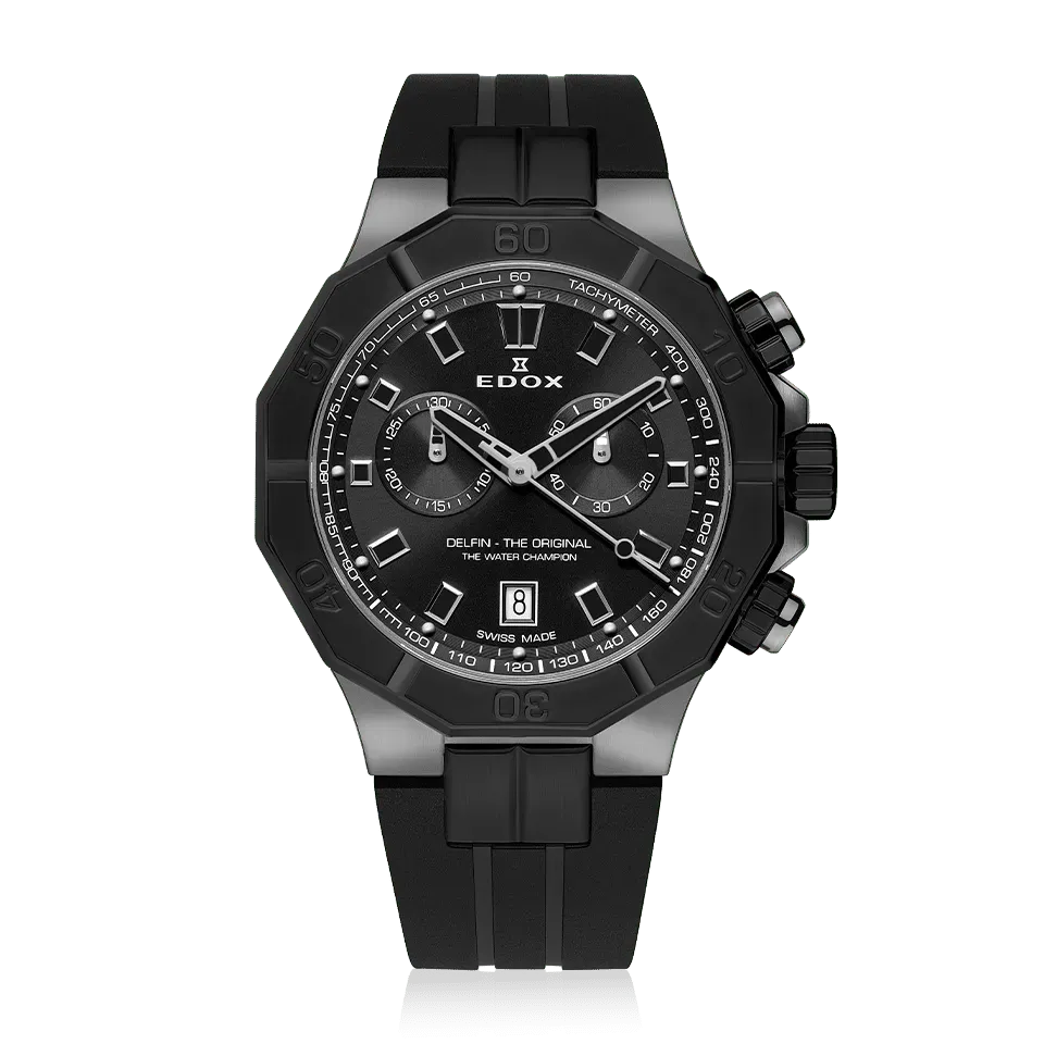 Edox Delfin The Original Delfin Chronograph Uhr Stoppfunktion