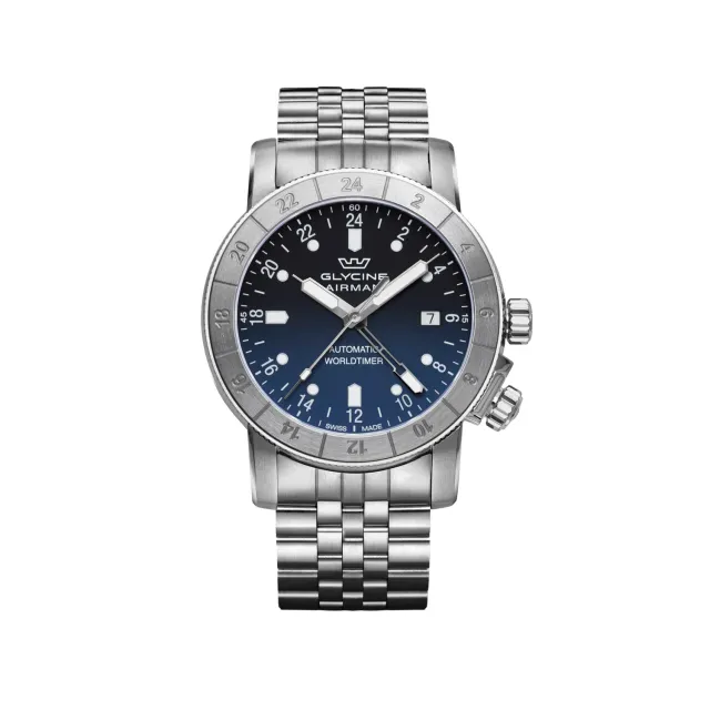 Glycine Airman GL0064 GMT Automatikuhr 42mm blau