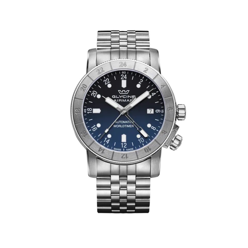 Glycine Airman GL0064 GMT Automatikuhr 42mm blau