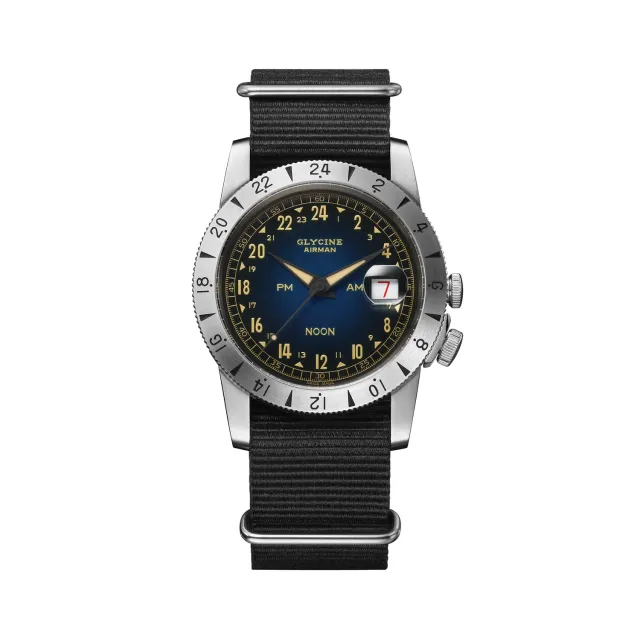 Glycine Airman Vintage GL0477 GMT-Uhr 40mm blau