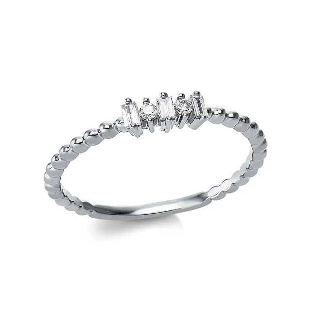 Hans Lorenz Baguette Ring mit Baguetteschliff