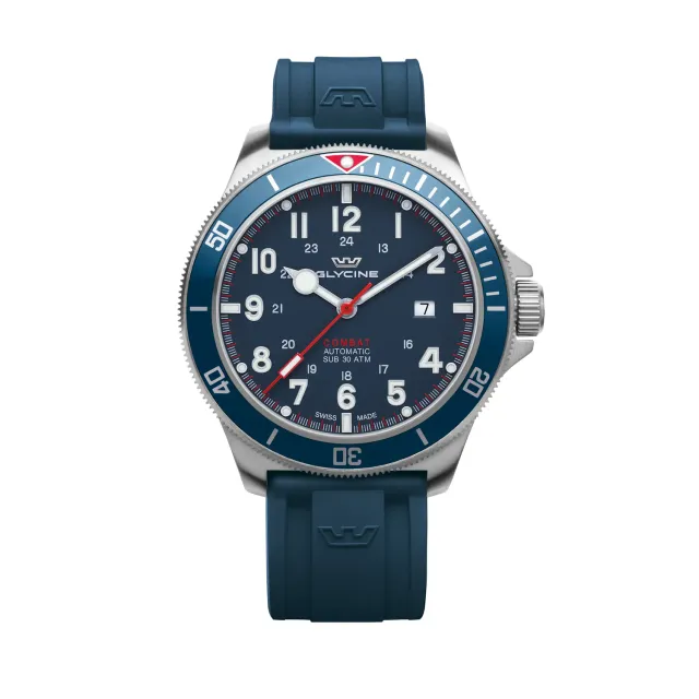 Glycine Combat Sub GL0275 Taucheruhr blau 46 mm 300 m
