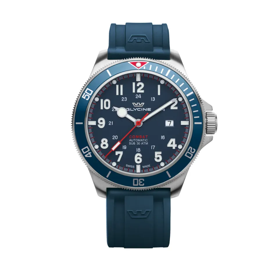 Glycine Combat Sub GL0275 Taucheruhr blau 46 mm 300 m