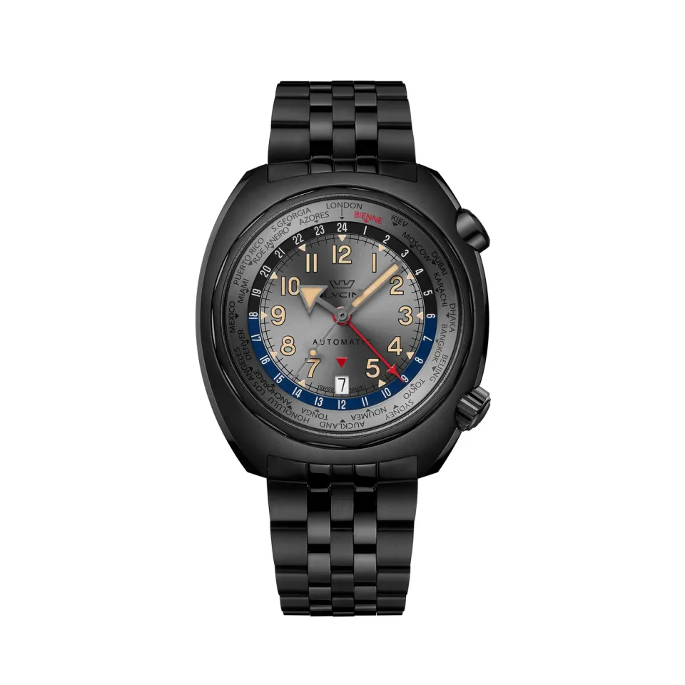 Glycine Airman SST GMT GL0314 Automatikuhr 43mm grau 200m