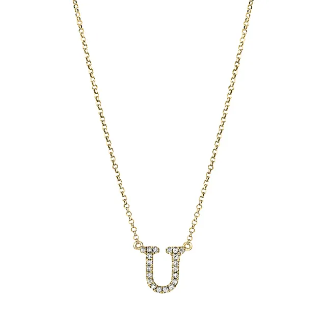 Hans Lorenz Buchstabe Collier mit Brillant