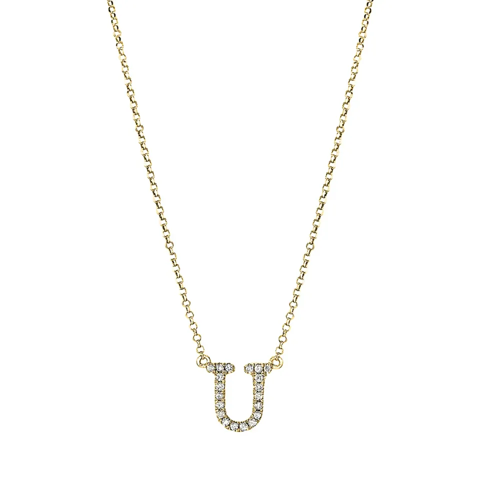 Hans Lorenz Buchstabe Collier mit Brillant