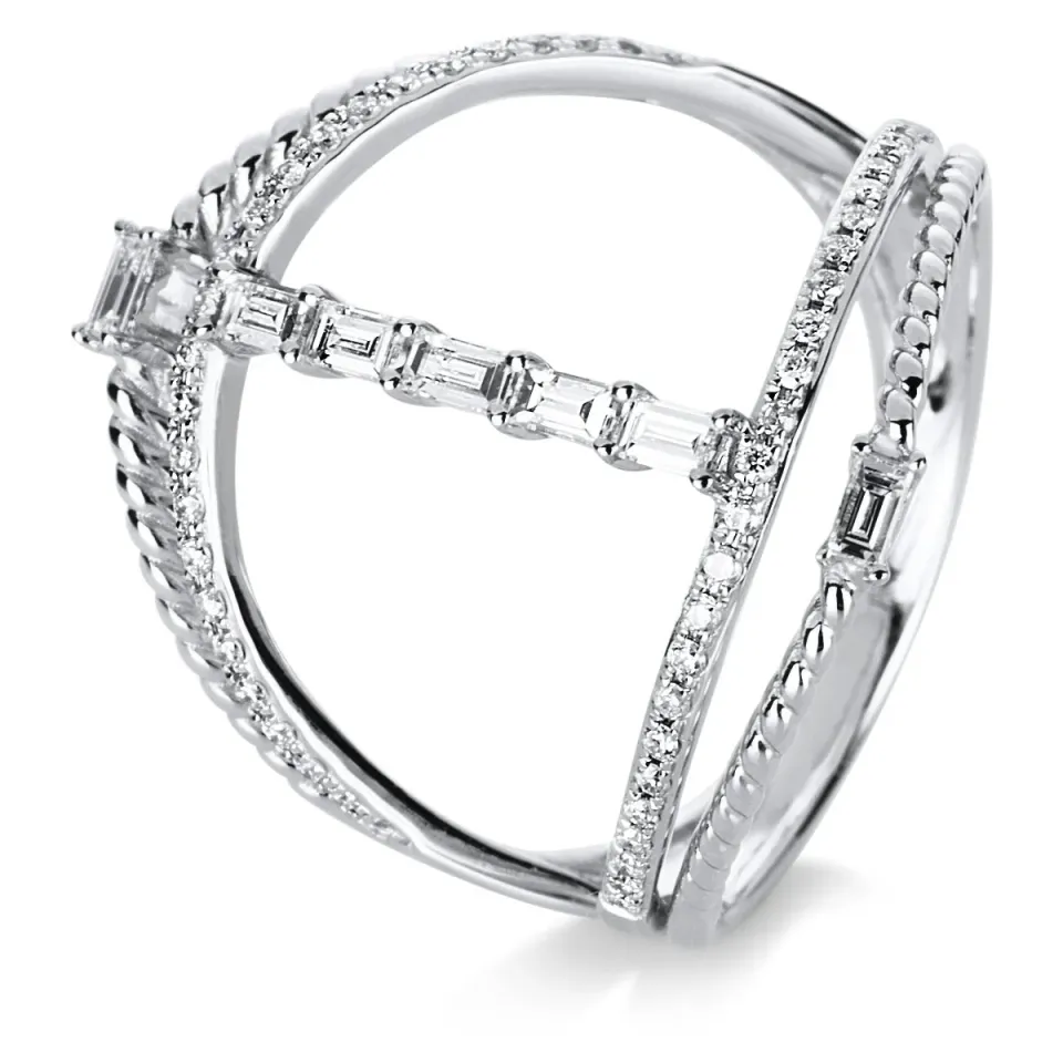Hans Lorenz Baguette Ring mit Baguetteschliff