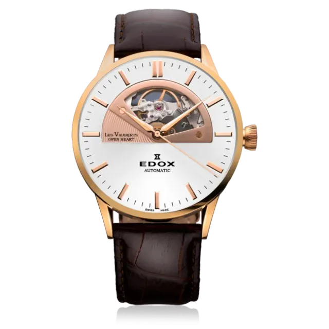 Edox Les Vauberts Open Heart Automatic Armbanduhr Automatik