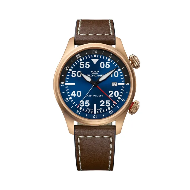 Glycine Airpilot GMT GL0353 Quarzuhr blau 44mm