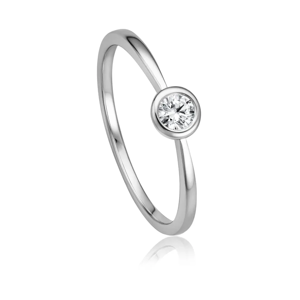 Krebber Essentials EH004517 Diamantring Weißgold 0,17 ct Gr.54