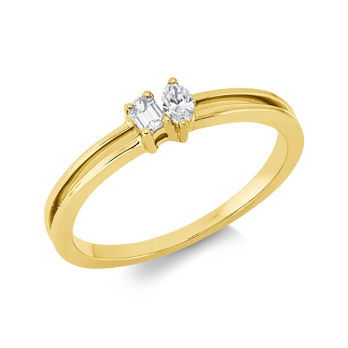 Hans Lorenz Baguette Ring Brillanten