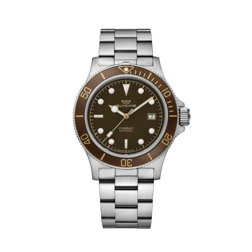 Glycine Combat Sub Sport GL0486 Taucheruhr 42mm braun