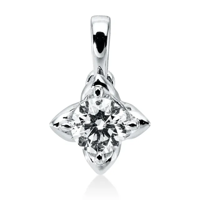 Hans Lorenz Solitaire Anhänger Diamant Gold