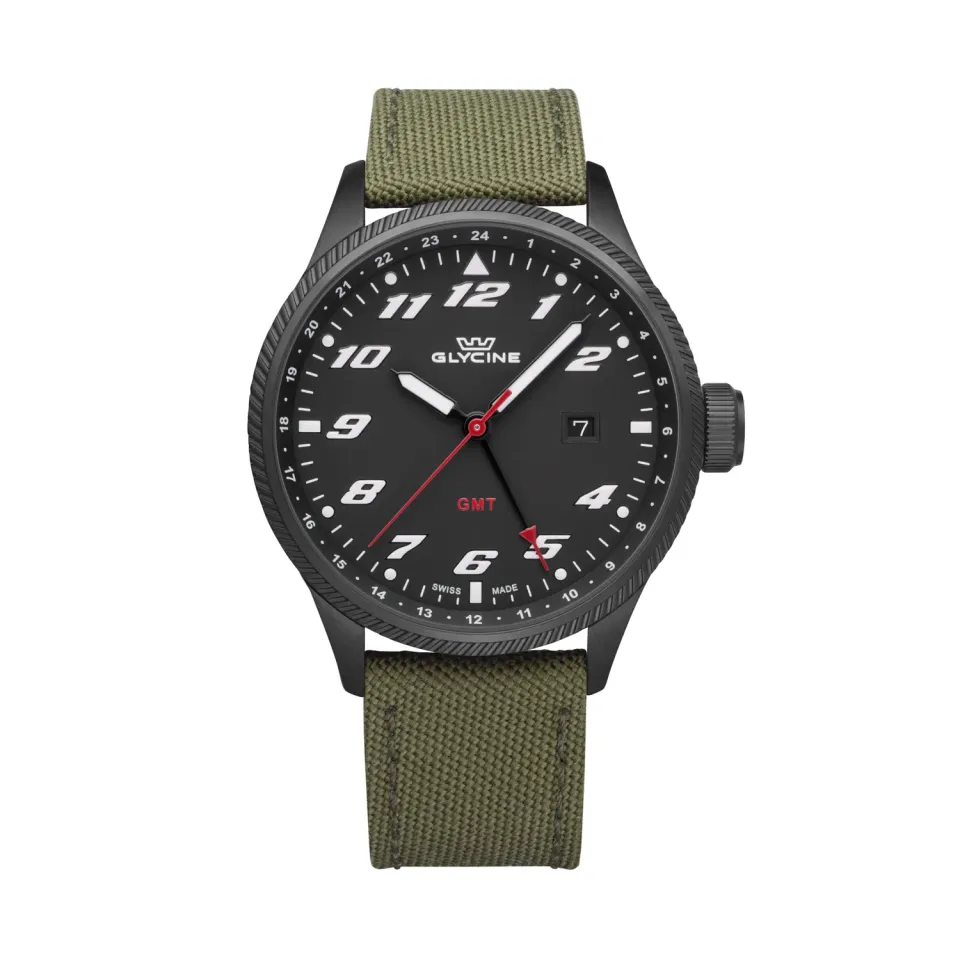 Glycine Airman GL1007 GMT Herrenuhr 45 mm 200 m