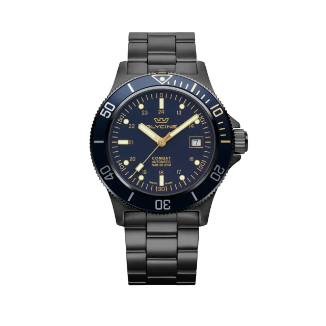 Glycine Combat Sub GL0295 Automatikuhr 42 mm blaues Zifferblatt