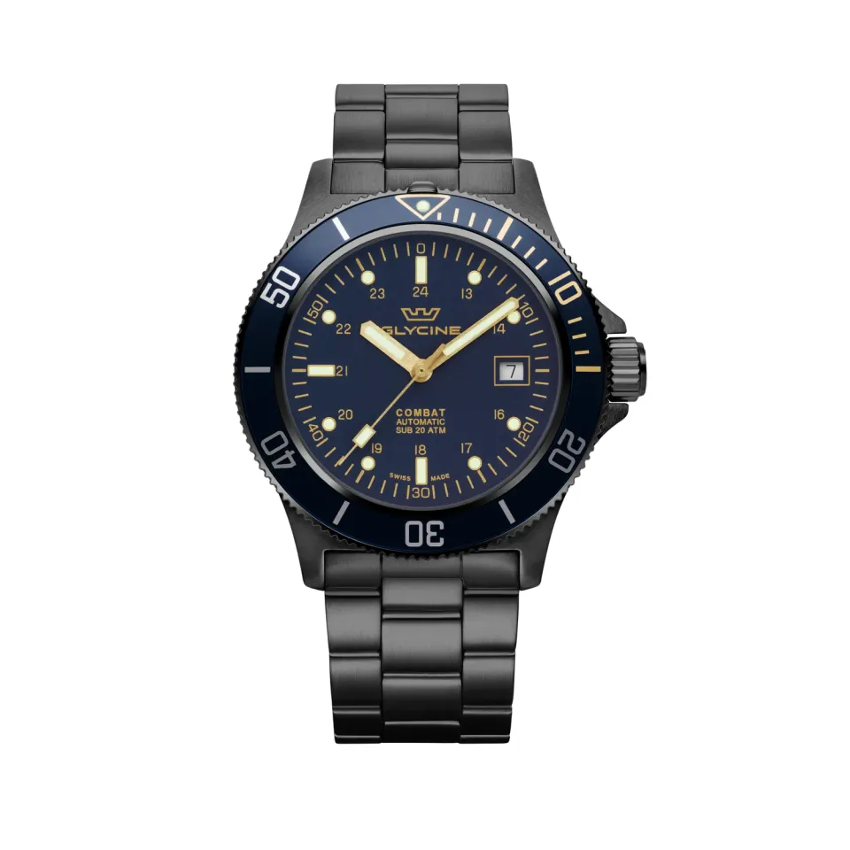 Glycine Combat Sub GL0295 Automatikuhr 42 mm blaues Zifferblatt