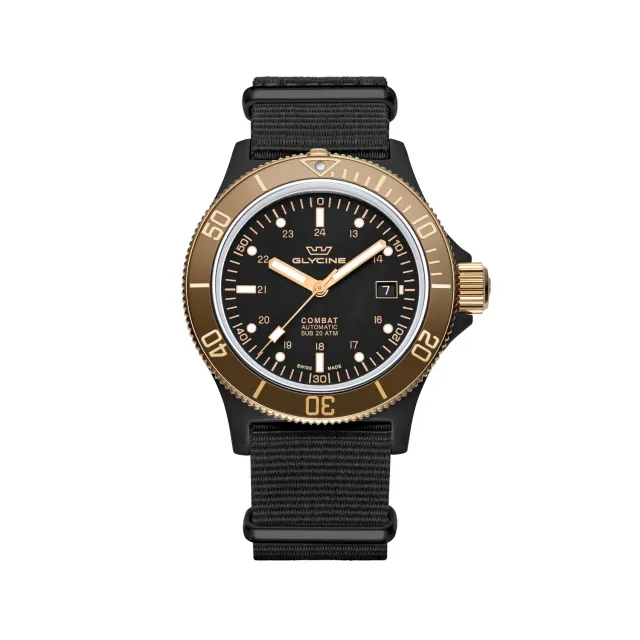 Glycine Combat Sub GL0173 Herrenuhr schwarz 42mm