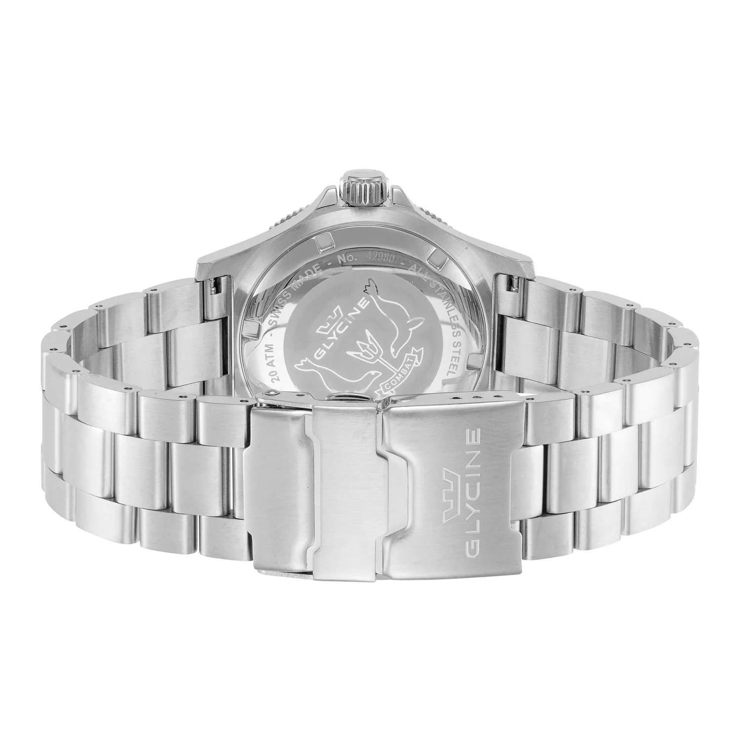 Glycine Combat Sub Sport GL1053 Herrenuhr 42mm GMT braun