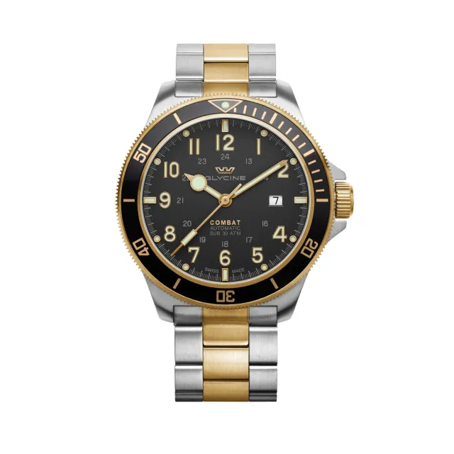 Glycine Combat Sub GL0293 Herrenuhr 46mm schwarz