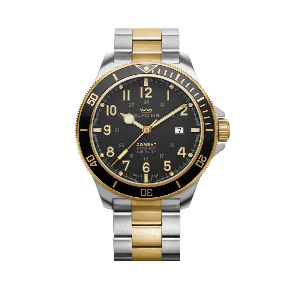Glycine Combat Sub GL0293 Herrenuhr 46mm schwarz