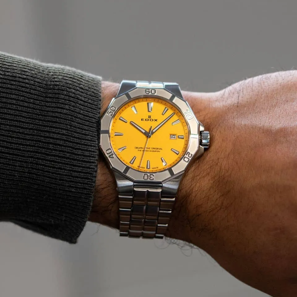 Edox Delfin Date Armbanduhr mit Datum