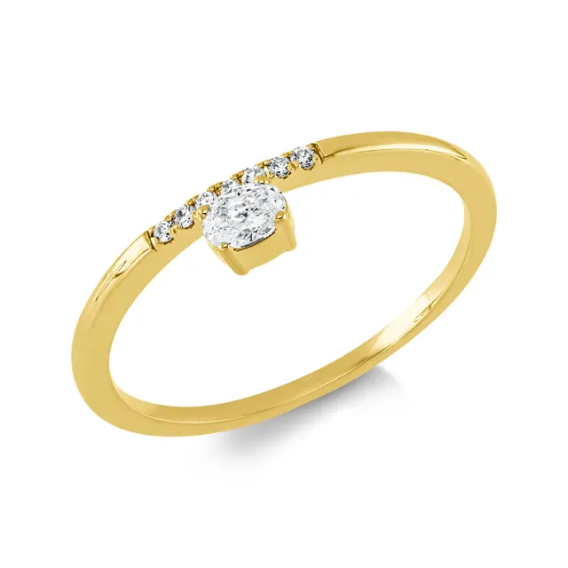 Hans Lorenz Uhrmachermeister und Juwelier Ring Solitaire mit Besatz