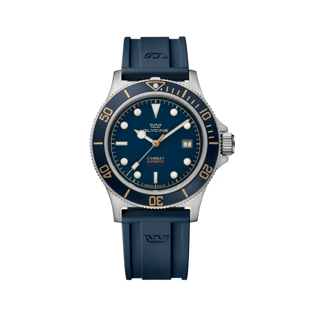 Glycine Combat Sub Sport GMT GL0327 Herrenuhr 42mm blau