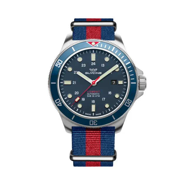Glycine Combat Sub GL0257 Herrenuhr blau 46mm
