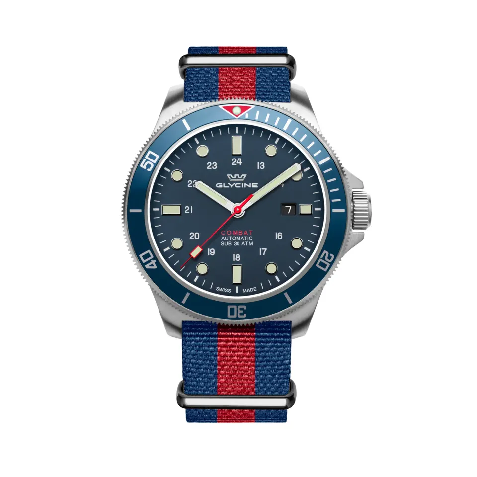 Glycine Combat Sub GL0257 Herrenuhr blau 46mm