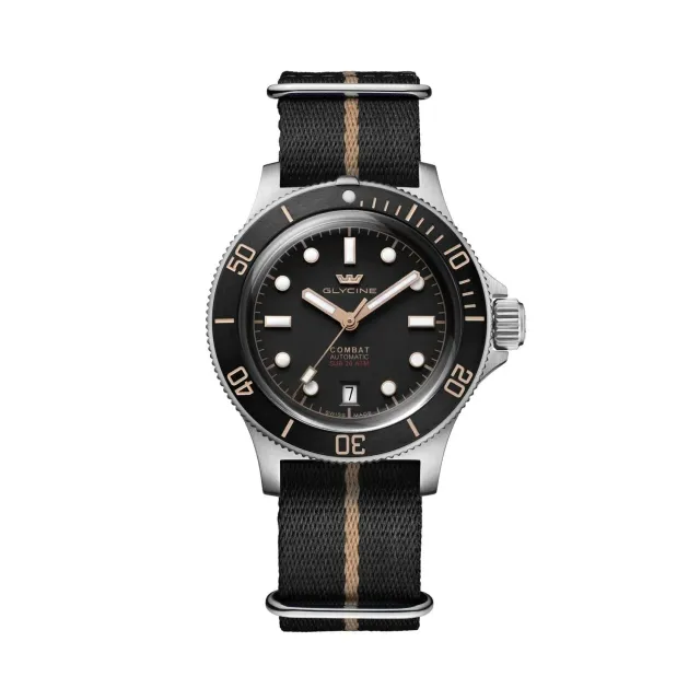 Glycine Combat Sub Box Ceramic GL0522 Taucheruhr 41mm schwarz