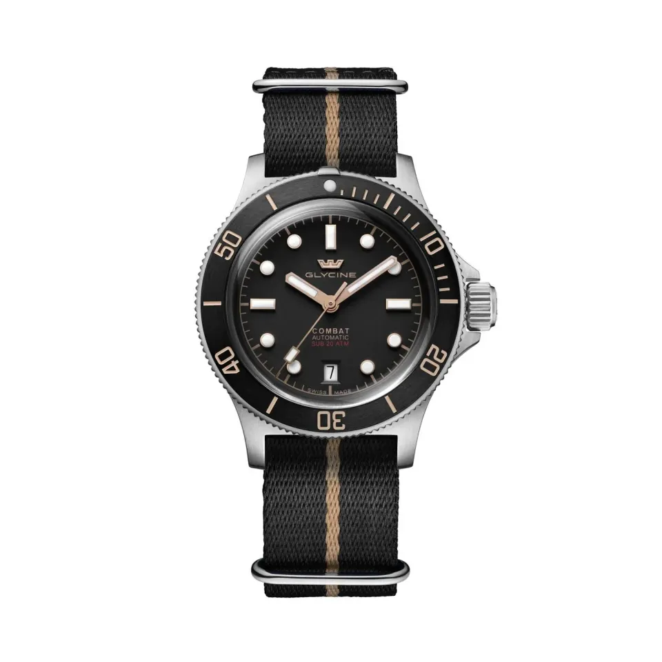 Glycine Combat Sub Box Ceramic GL0522 Taucheruhr 41mm schwarz