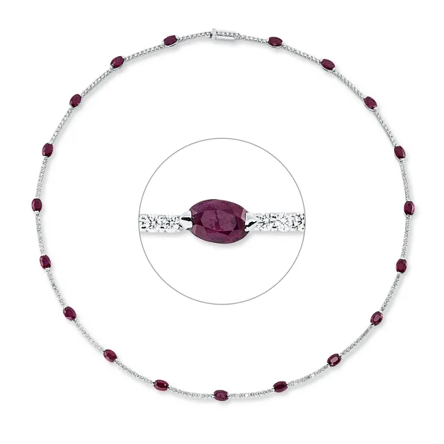 Hans Lorenz Farbstein Classic Collier Kette Farbstein