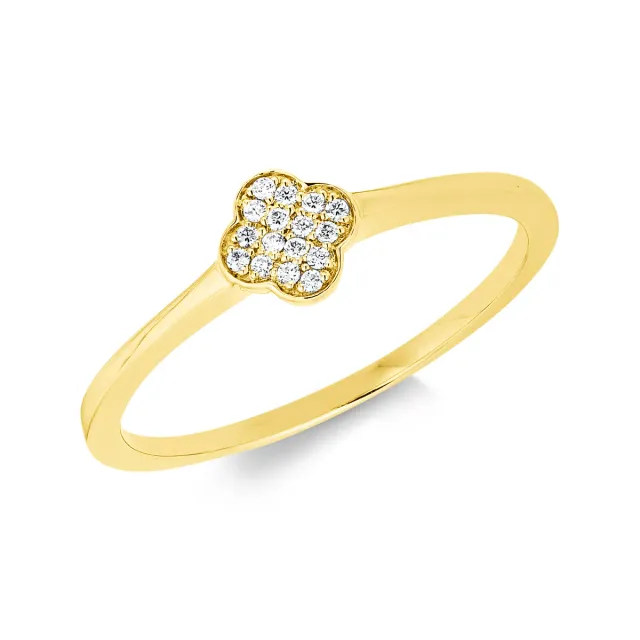 Hans Lorenz Pavé Ring Gold Brillant
