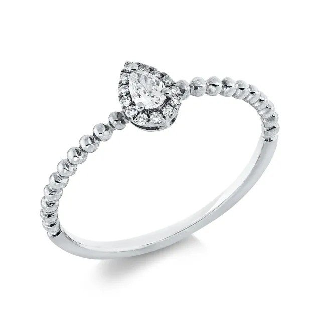 Hans Lorenz Solitaire mit Besatz Ring