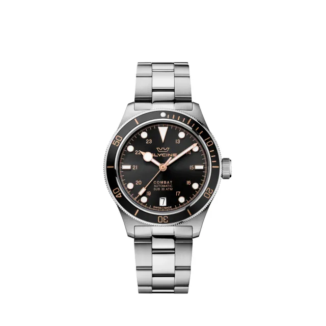 Glycine Combat Sub 36 GL0396 Taucheruhr schwarz Saphirglas