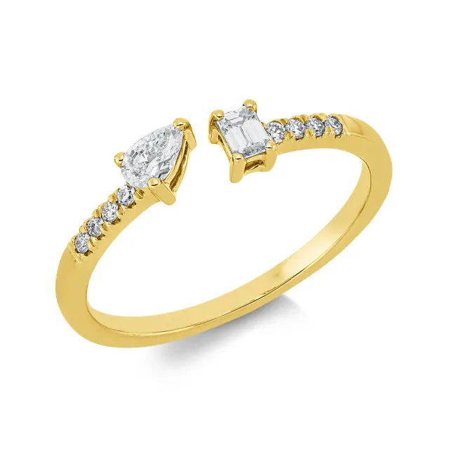 Hans Lorenz Modern Woman Ring Gelbgold Größe 54 006